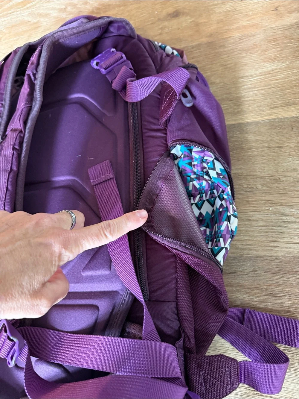 Dakine Purple Pro II Backpack with Teal Accent 26L snowboarding/skiing